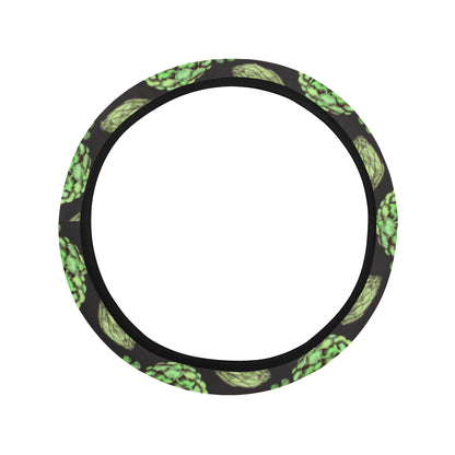 Artichoke Pattern Print Design 02 Steering Wheel Cover with Elastic Edge