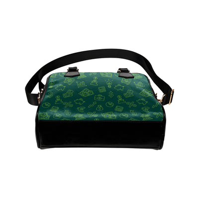 Accounting Financial Pattern Print Design 02 Shoulder Handbag