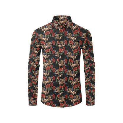 Cupid Pattern Print Design 05 Men's Long Sleeve Shirt