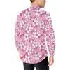 Cherry Blossom Pattern Print Design CB02 Men's Long Sleeve Shirt