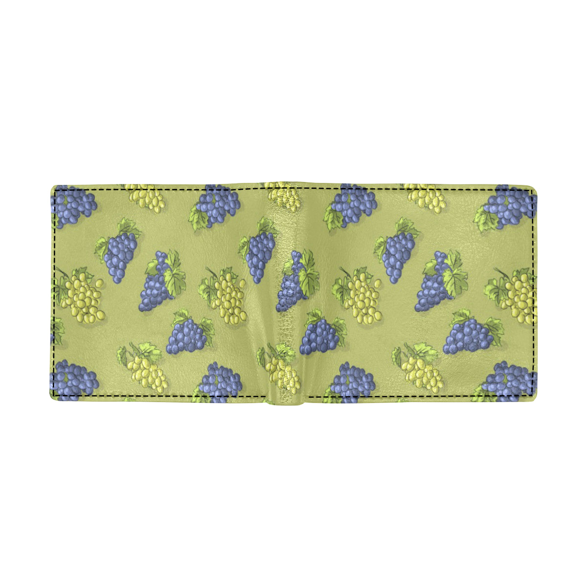 Grape Pattern Print Design GP08 Men's ID Card Wallet