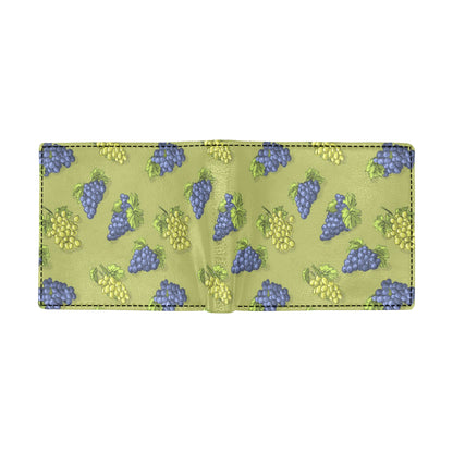 Grape Pattern Print Design GP08 Men's ID Card Wallet