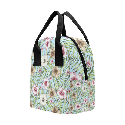 Tropical Flower Pattern Print Design TF05 Insulated Lunch Bag