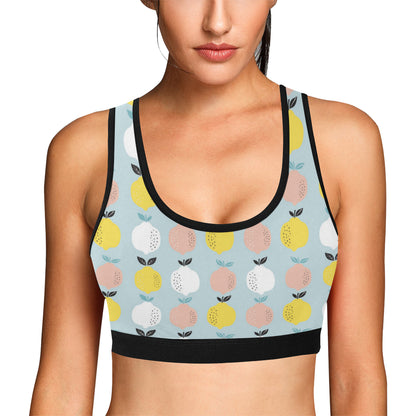 Citrus  Pattern Print Design 03 Sports Bra