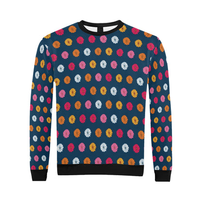Gerberas Pattern Print Design GB06 Men Long Sleeve Sweatshirt