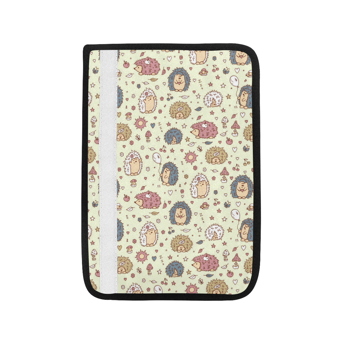 Hedgehog Cute Pattern Print Design 01 Car Seat Belt Cover