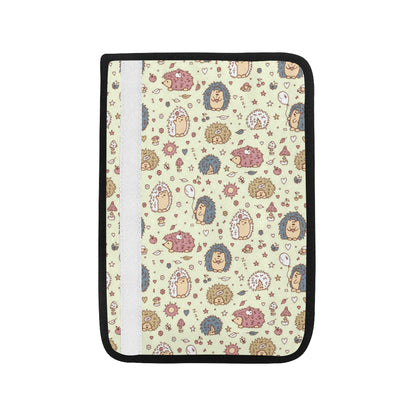 Hedgehog Cute Pattern Print Design 01 Car Seat Belt Cover
