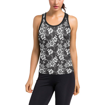 Gerberas Pattern Print Design GB02 Women's Racerback Tank Top