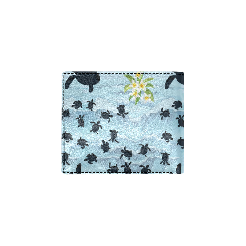 Sea Turtle Pattern Print Design T011 Men's ID Card Wallet