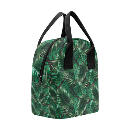 Tropical Flower Pattern Print Design TF012 Insulated Lunch Bag