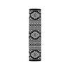 Aztec Black White Print Pattern Car Seat Belt Cover