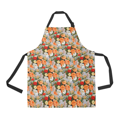 Lisianthus Pattern Print Design LT04 Apron with Pocket