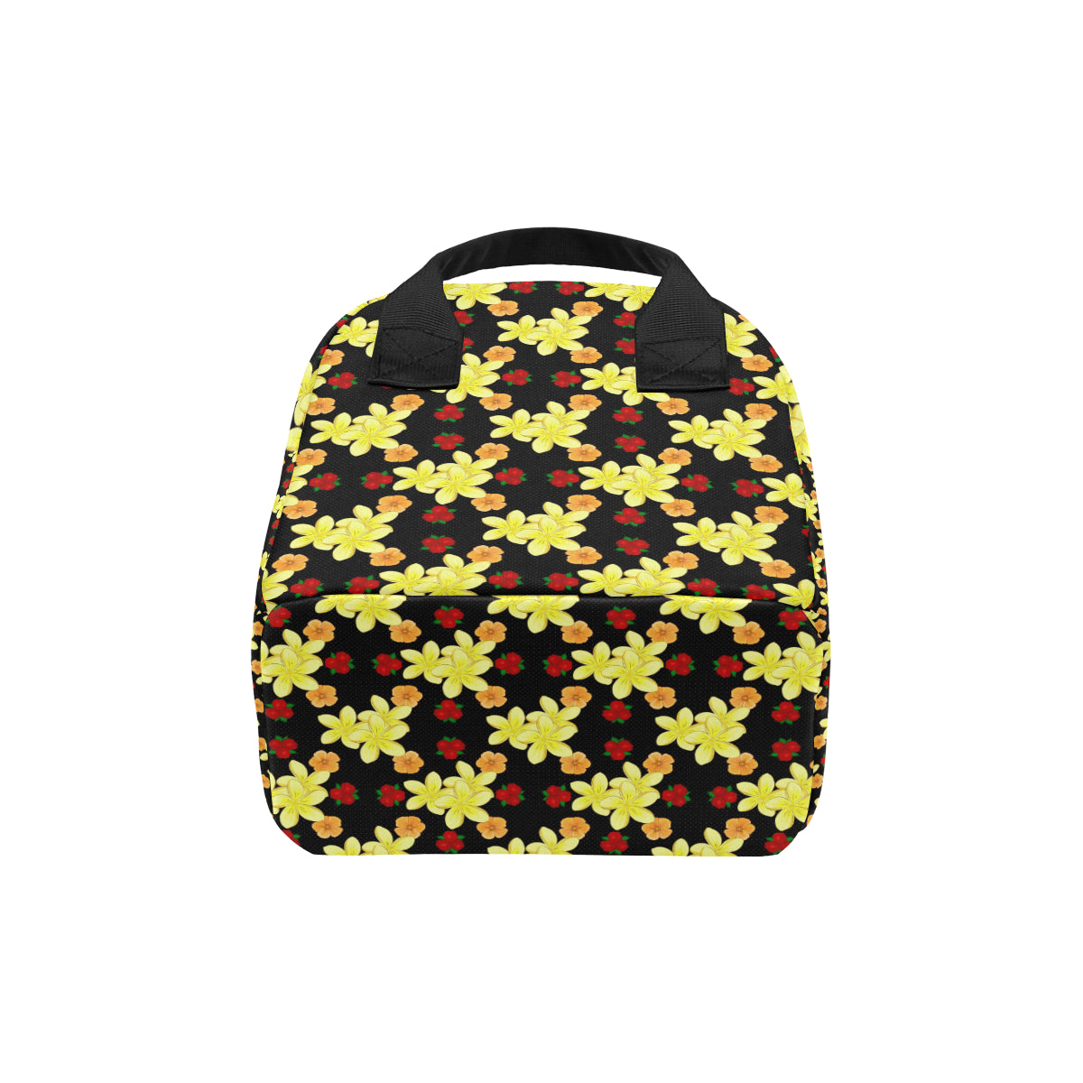 Yellow Plumeria Pattern Print Design PM04 Insulated Lunch Bag