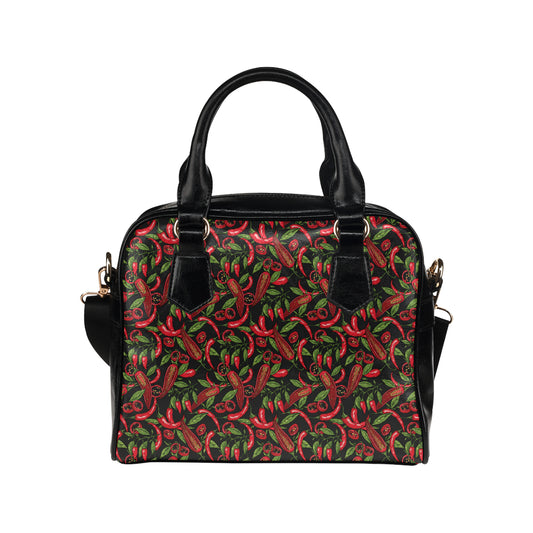 Chilli Pepper Pattern Print Design 02 Shoulder Handbag