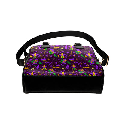 Mardi Gras Pattern Print Design 08 Shoulder Handbag