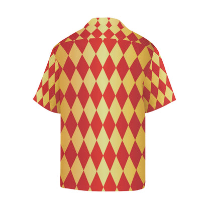 Harlequin Pattern Print Design 03 Men's Hawaiian Shirt