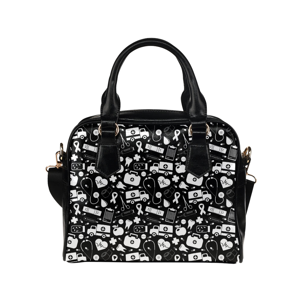 Medical Pattern Print Design 01 Shoulder Handbag