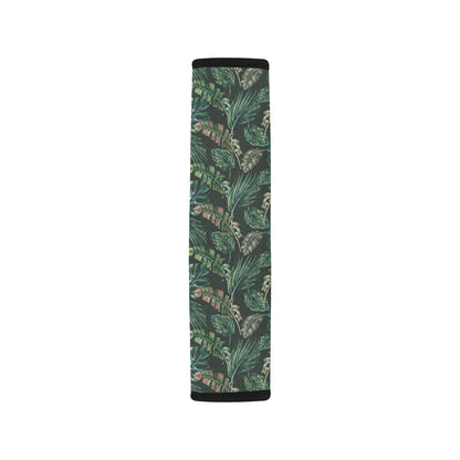 Banana Leaf Pattern Print Design 05 Car Seat Belt Cover