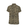 Cheetah Pattern Print Design 02 Men's Short Sleeve Button Up Shirt