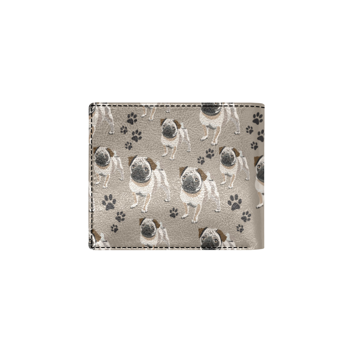 Pug Pattern Print Design A04 Men's ID Card Wallet