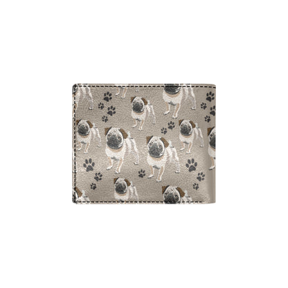 Pug Pattern Print Design A04 Men's ID Card Wallet