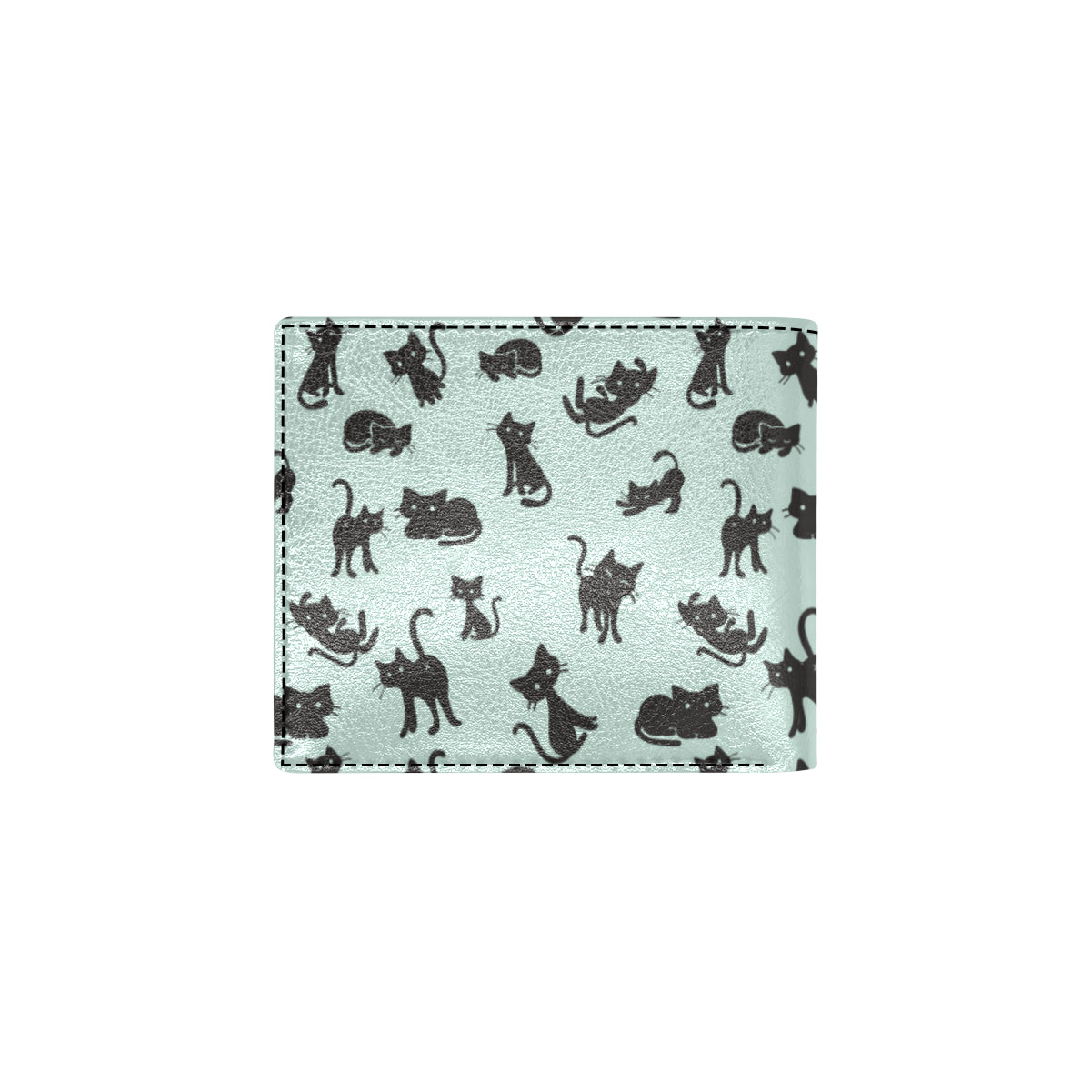Black Cat Pattern Print Design 04 Men's ID Card Wallet