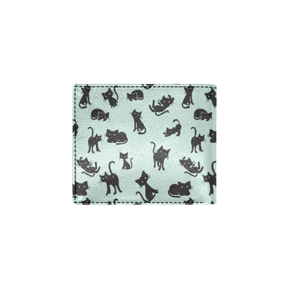 Black Cat Pattern Print Design 04 Men's ID Card Wallet