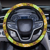 African Classic Print Pattern Steering Wheel Cover with Elastic Edge