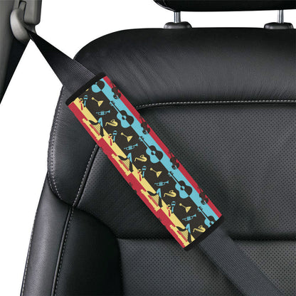 Jazz Pattern Print Design 02 Car Seat Belt Cover