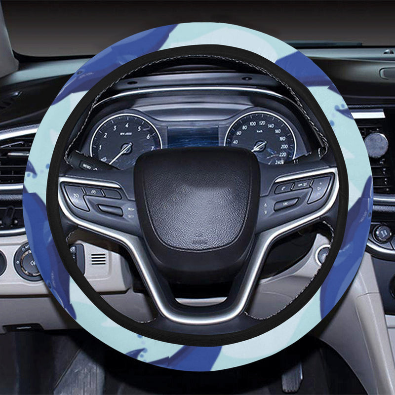 Dolphin Heart Pattern Steering Wheel Cover with Elastic Edge