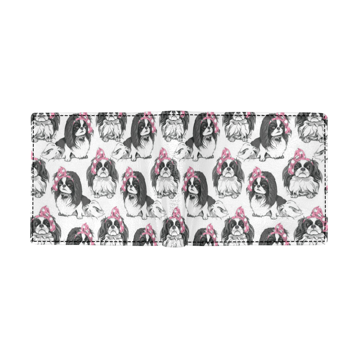 Japanese Chin Pattern Print Design 01 Men's ID Card Wallet