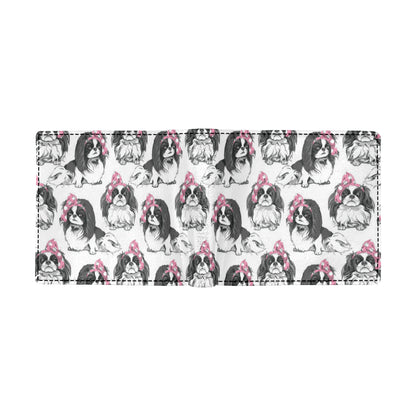 Japanese Chin Pattern Print Design 01 Men's ID Card Wallet