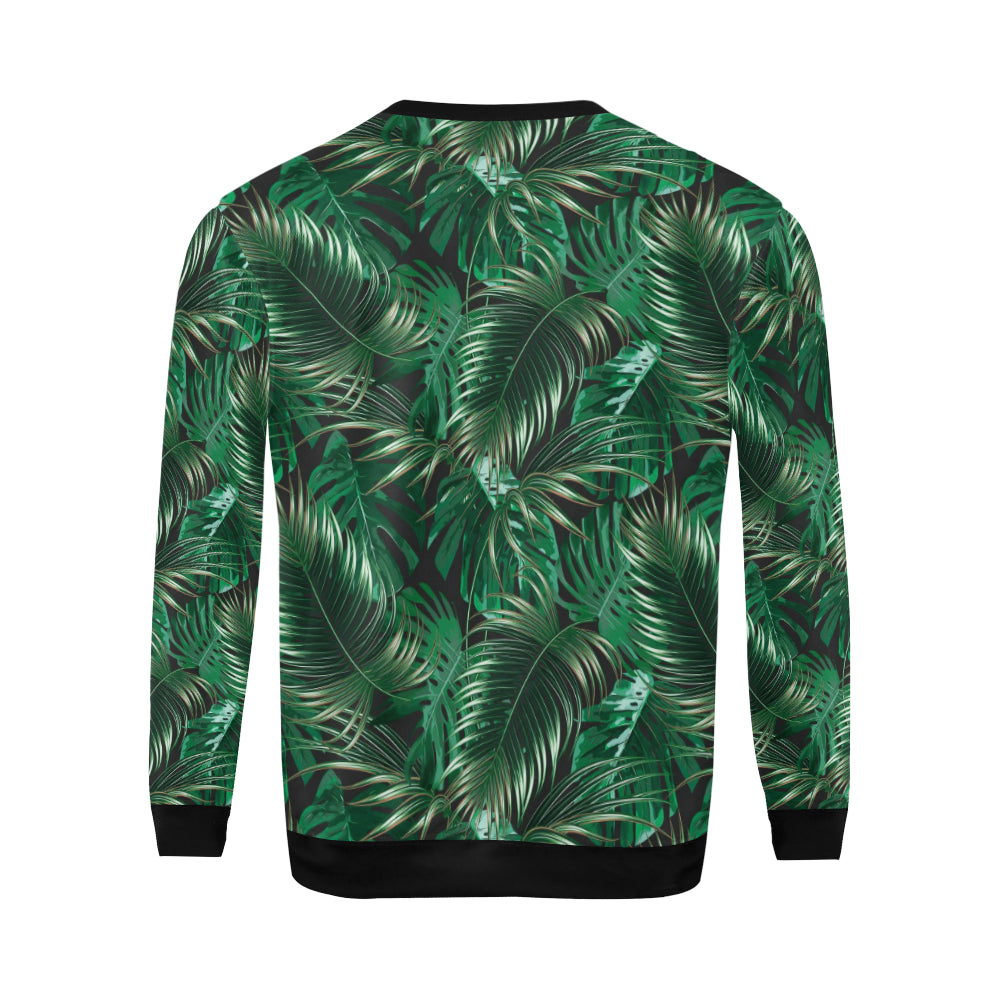Tropical Flower Pattern Print Design TF012 Men Long Sleeve Sweatshirt