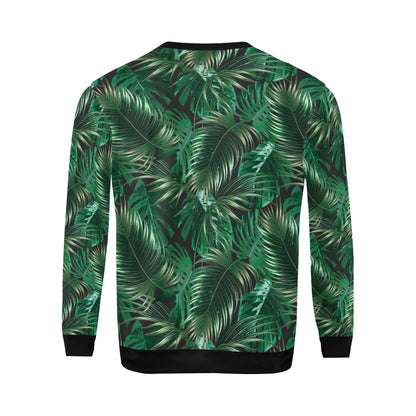 Tropical Flower Pattern Print Design TF012 Men Long Sleeve Sweatshirt