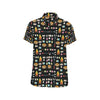 Camping Campfire Marshmallows Men's Short Sleeve Button Up Shirt