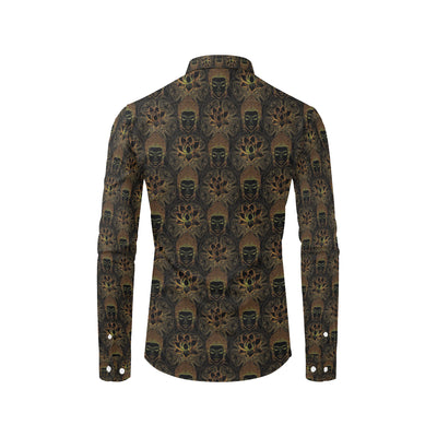 Buddha Pattern Print Design 03 Men's Long Sleeve Shirt