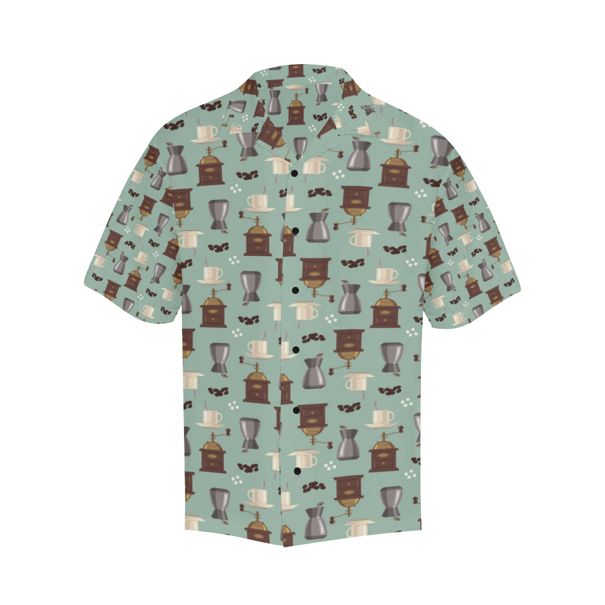 Coffee Pattern Print Design 04 Men's Hawaiian Shirt