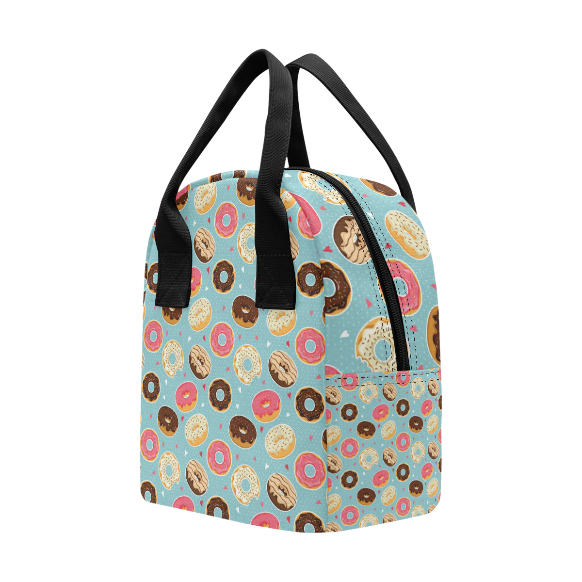 Donut Pattern Print Design DN04 Insulated Lunch Bag