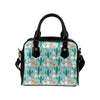 Llama Cactus Pattern Print Design 08 Shoulder Handbag