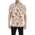 Tiki Tribal Mask Palm Tree Men's Short Sleeve Button Up Shirt