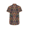 Bohemian Pattern Print Design 06 Men's Short Sleeve Button Up Shirt