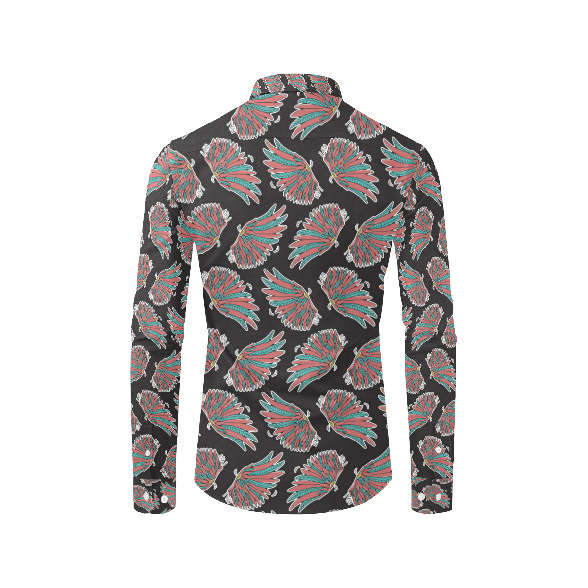 Angel Wings Pattern Print Design 05 Men's Long Sleeve Shirt