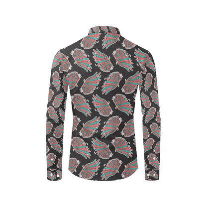 Angel Wings Pattern Print Design 05 Men's Long Sleeve Shirt