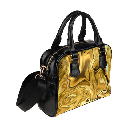 Liquid Pattern Print Design 03 Shoulder Handbag