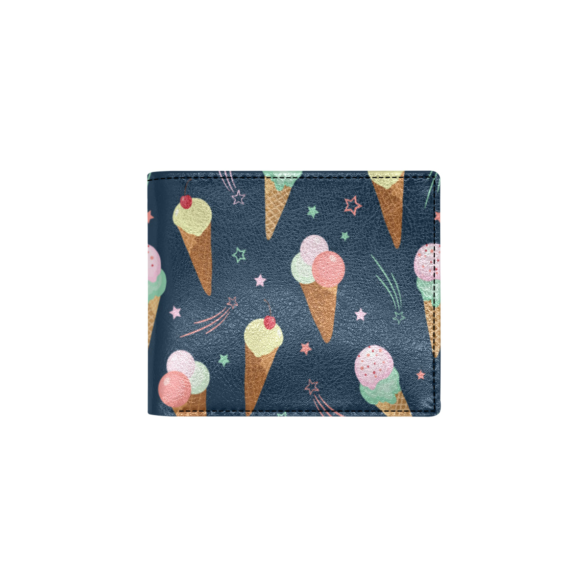 Ice Cream Pattern Print Design 04 Men's ID Card Wallet