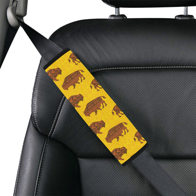 Bison Native Pattern Print Design 01 Car Seat Belt Cover