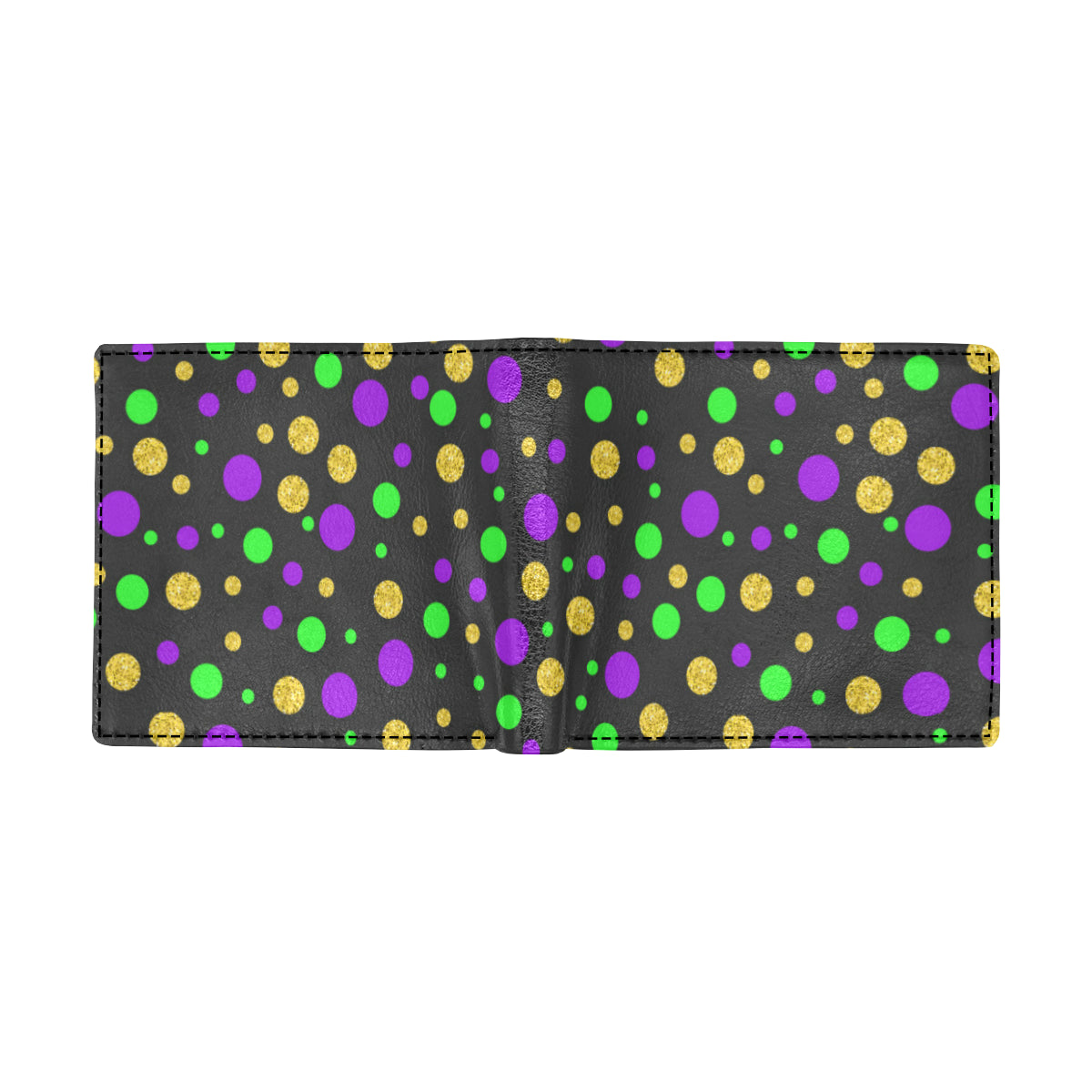 Mardi Gras Pattern Print Design 07 Men's ID Card Wallet