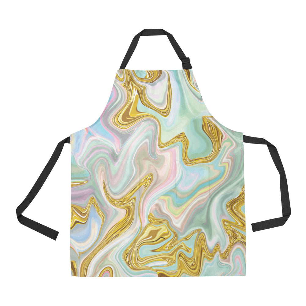 Gold Sweet Marble Apron with Pocket