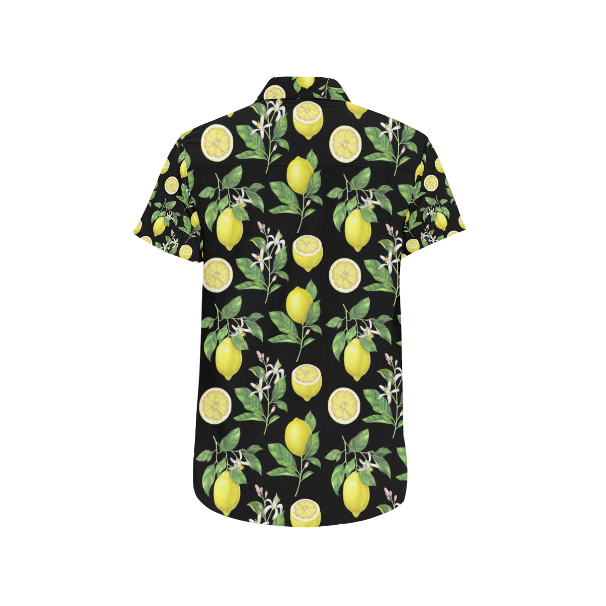 Lemon Pattern Print Design LM02 Men's Short Sleeve Button Up Shirt