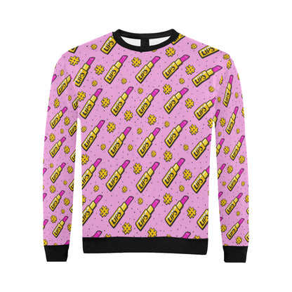 Lipstick Pattern Print Design LT03 Men Long Sleeve Sweatshirt